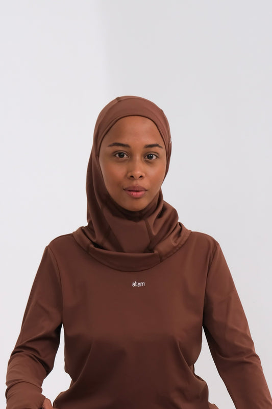 Précommande | hijab de sport SIMA - chocolat