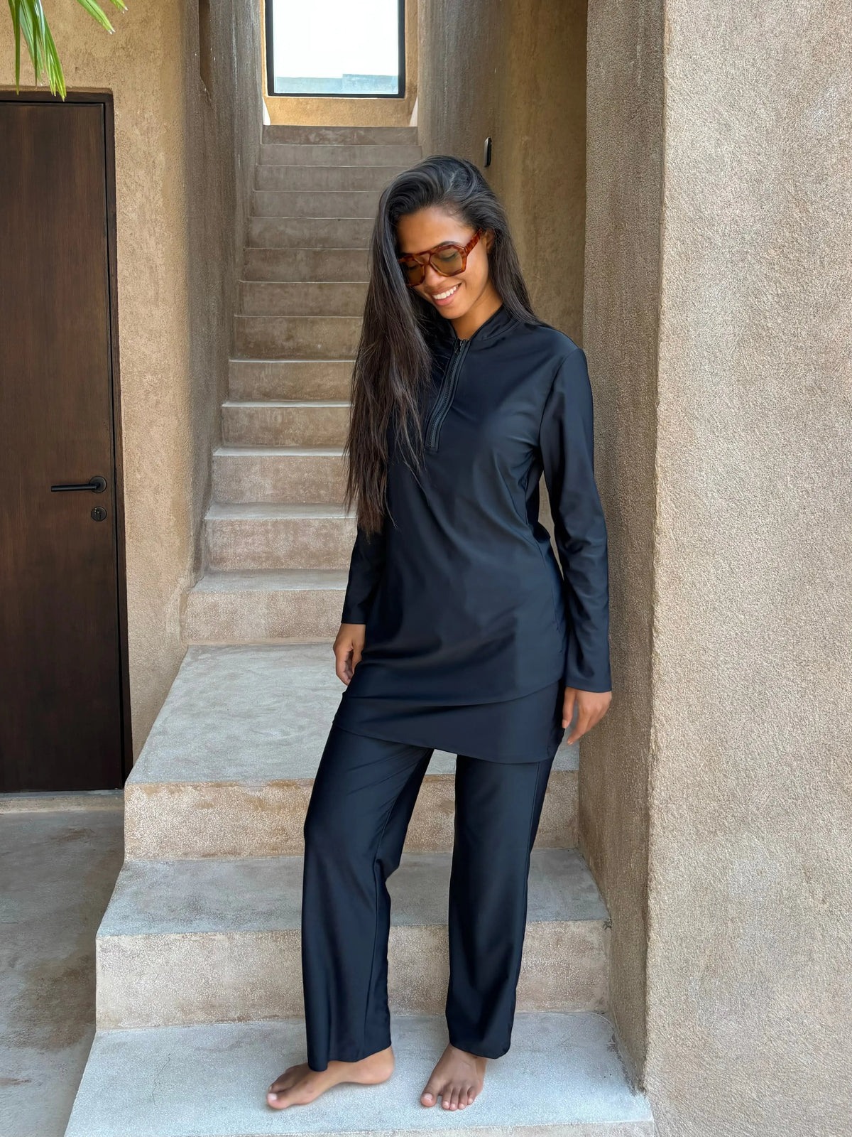 Burkini rita | 3 pièces - noir - Aliam swim